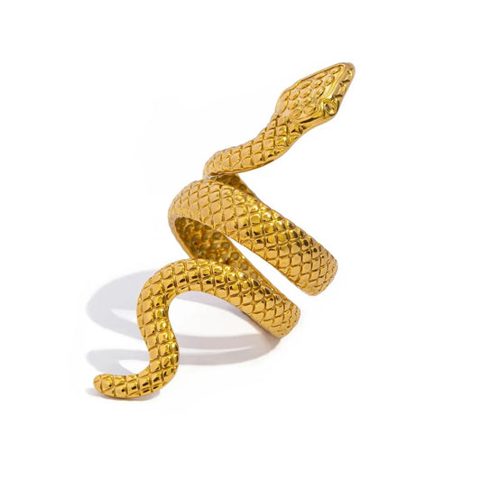 Pearlbud Rings Gold / 7 Serpent Spiral Ring