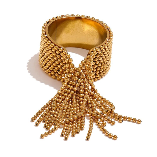 Pearlbud Rings Gold / Adjustable Fringe Cascade Ring