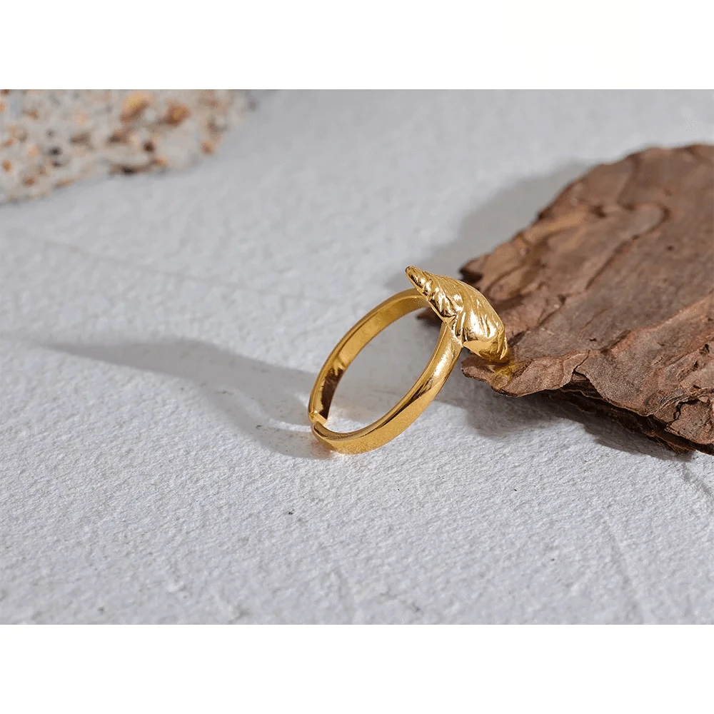 Pearlbud Rings Gold Conch Shell Ring
