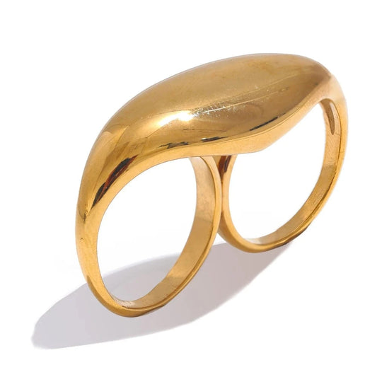 Pearlbud Rings Gold Duo Loop Ring