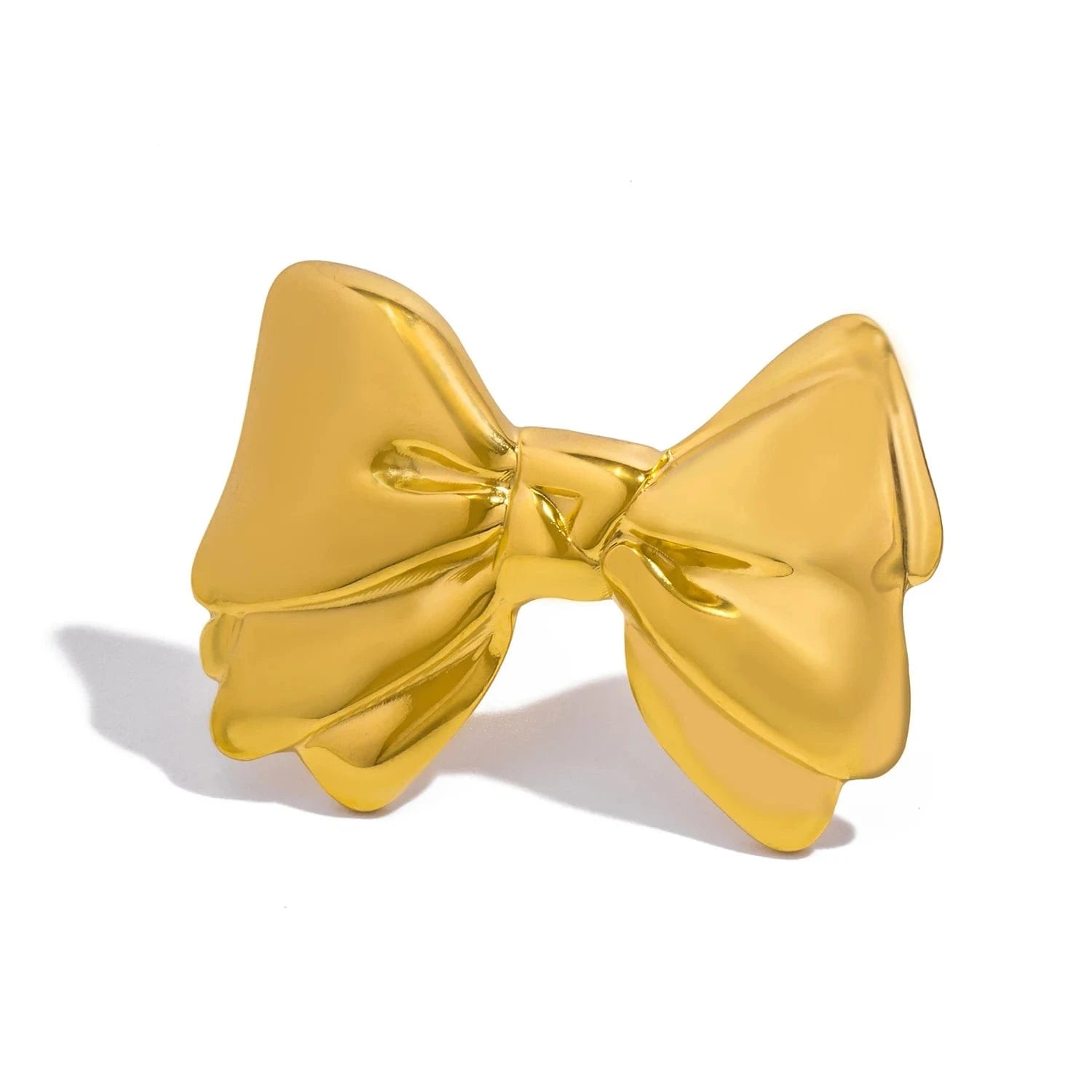 Pearlbud Rings Gold Ribbon Pop Ring