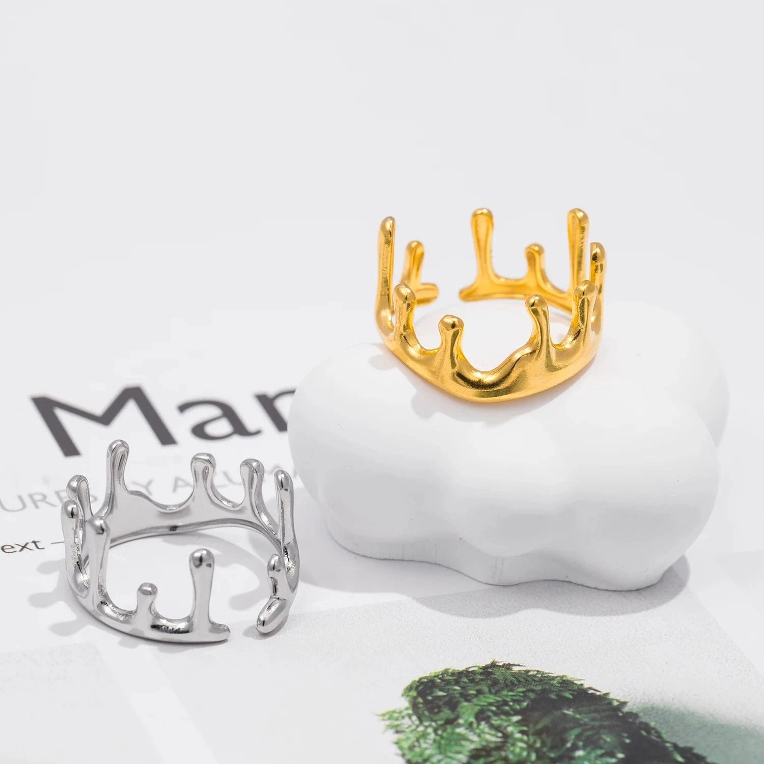 Pearlbud Rings Royal Crown Ring