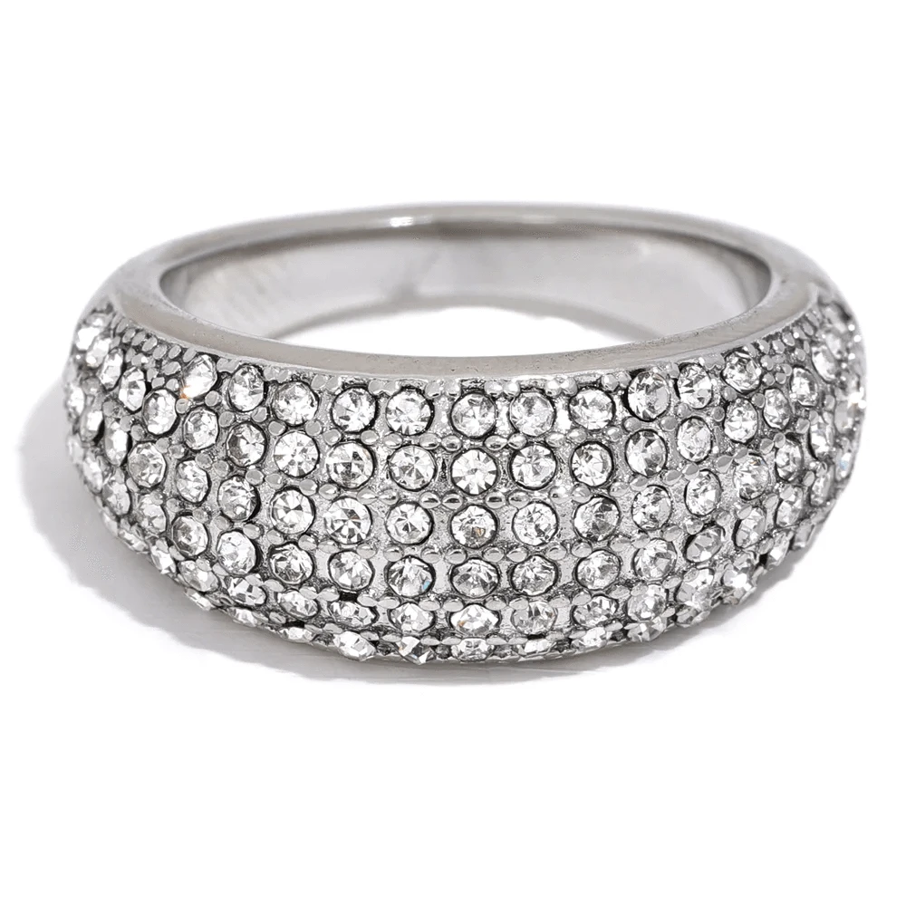 Pearlbud Rings Silver / 6 Celestia Pavé Ring