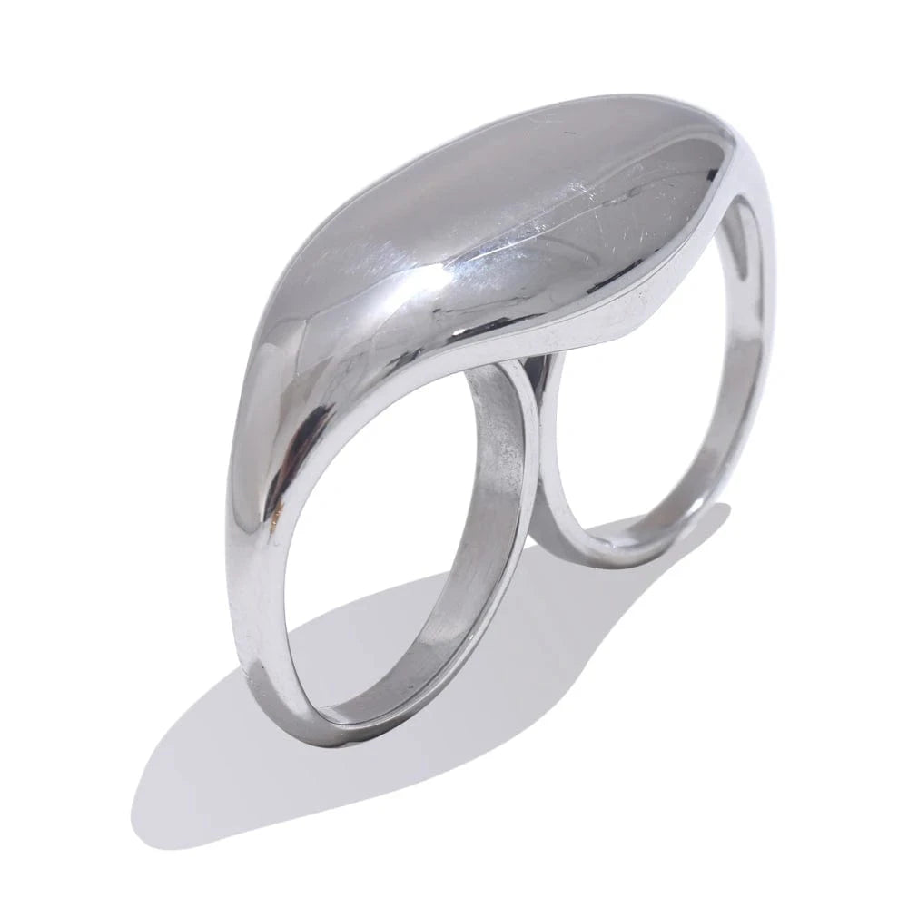 Pearlbud Rings Silver Duo Loop Ring