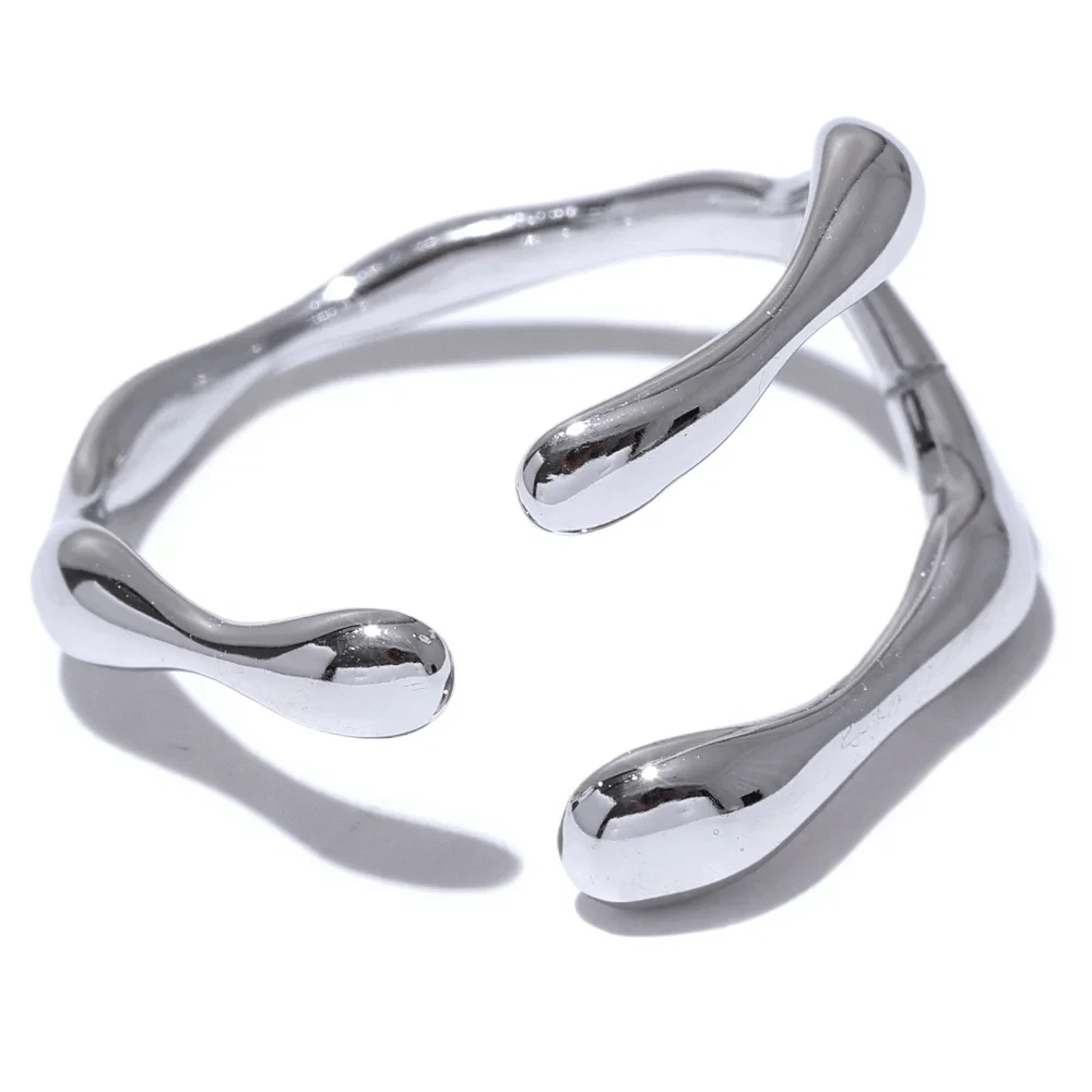 Pearlbud Rings Silver Melt Ring