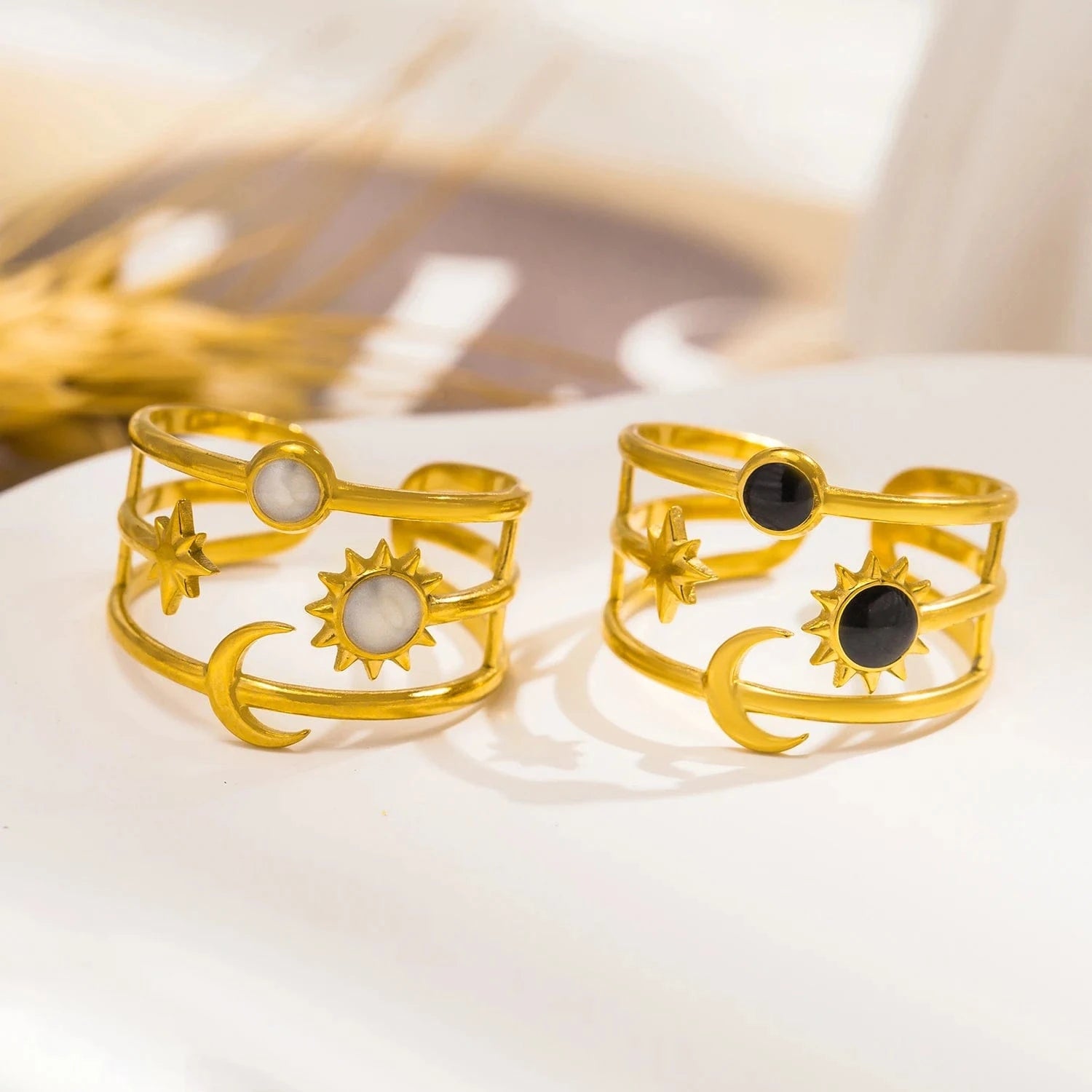 Pearlbud Rings Solar Orbit Ring