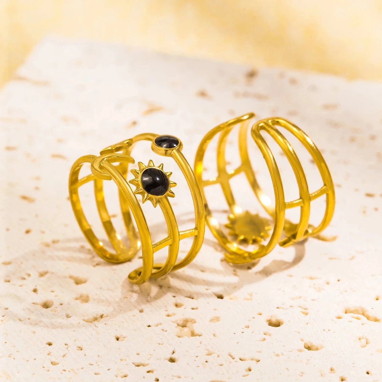Pearlbud Rings Solar Orbit Ring