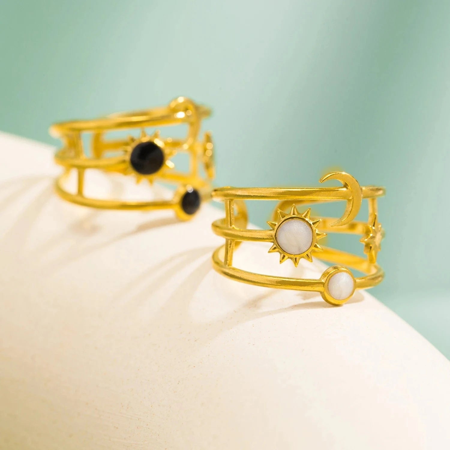 Pearlbud Rings Solar Orbit Ring