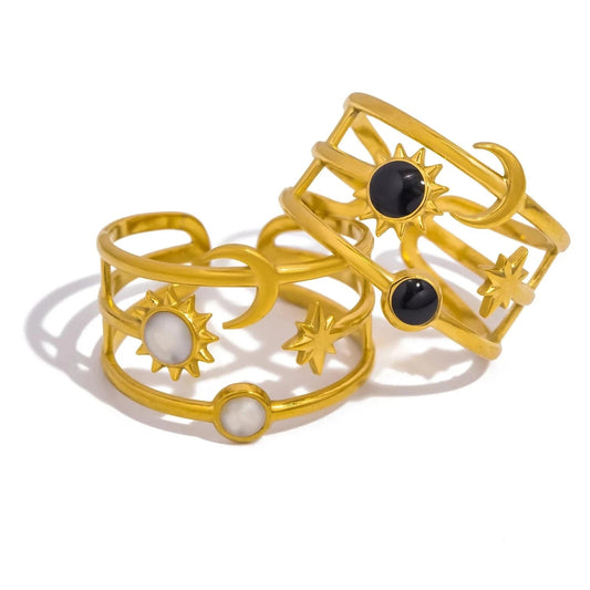 Pearlbud Rings Solar Orbit Ring