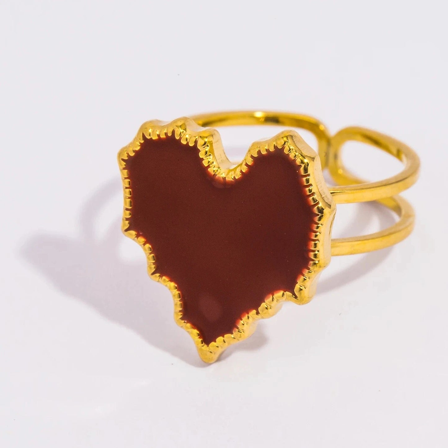 Pearlbud Rings Terracotta Terra Heart Ring