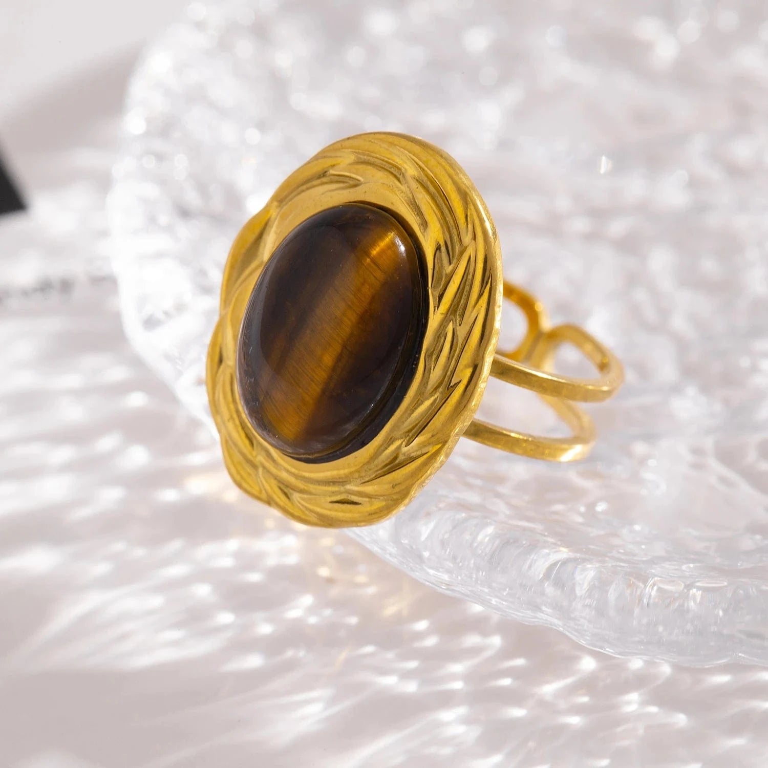 Pearlbud Rings Warm Gold Oura Stone Ring